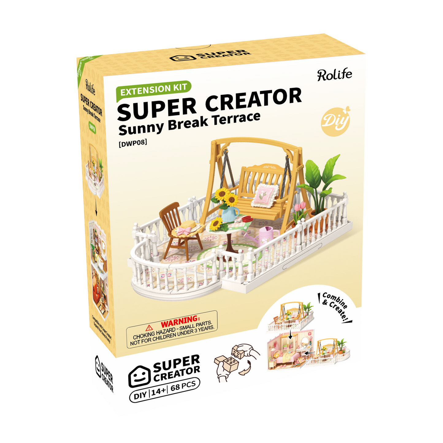 Sunny Break Terrace DIY Miniature House Kit | Robotime