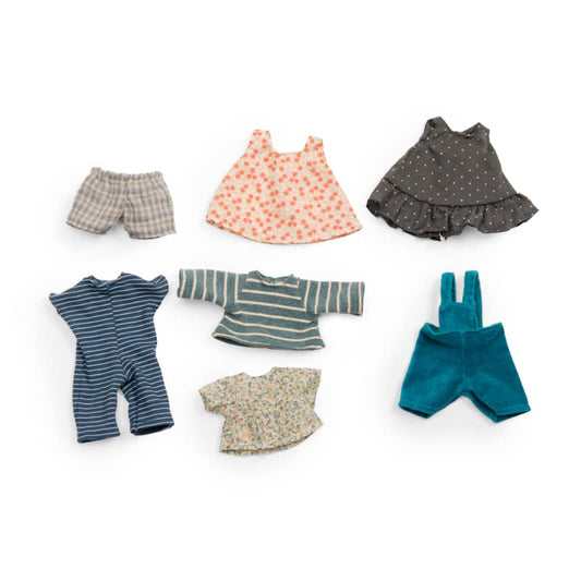 Rabbit and mouse wardrobe suitcase open by Moulin Roty