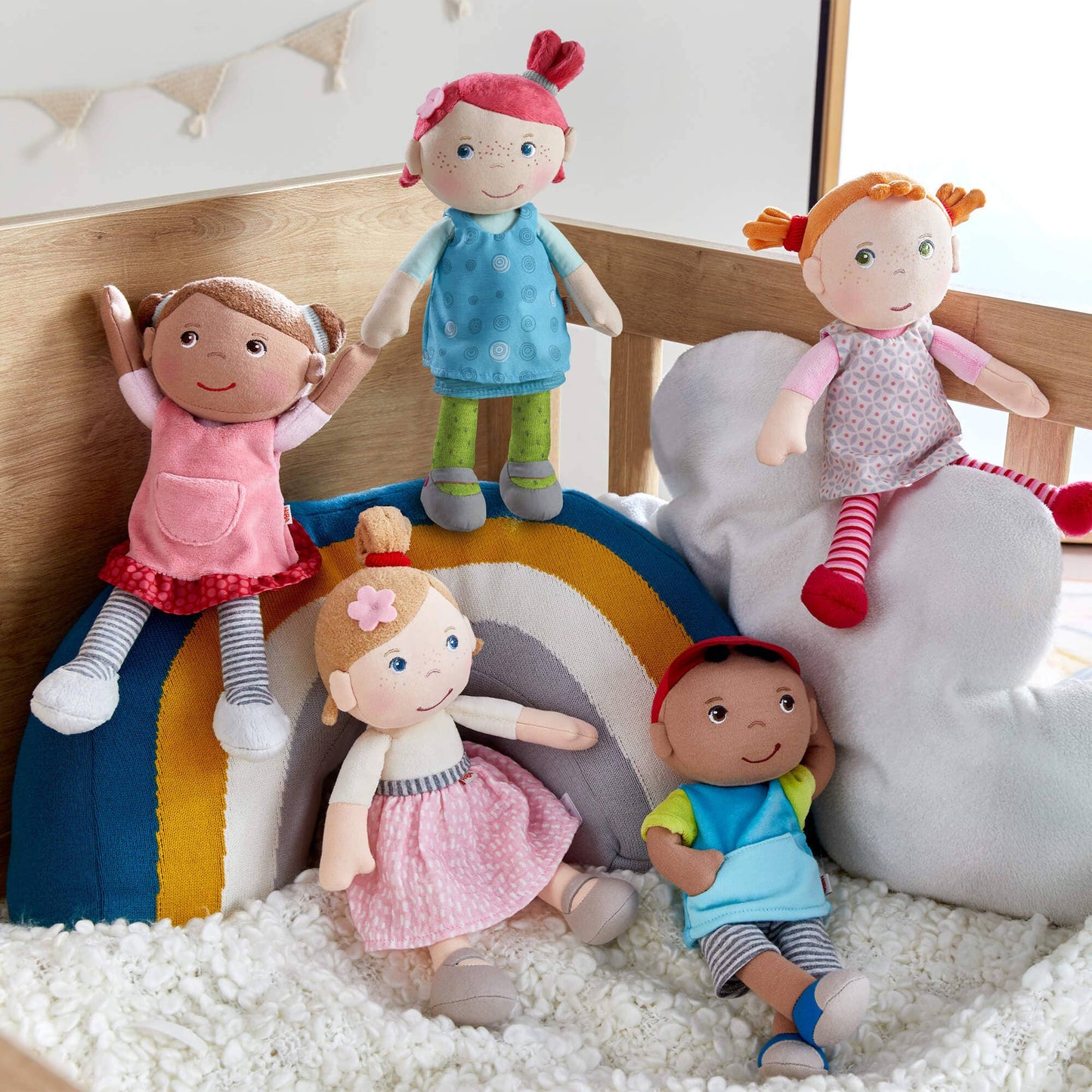 Snug Up Gabriel soft doll full view by HABA USA