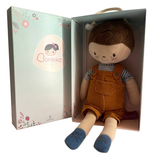 Tim soft doll back view by Tikiri Toys