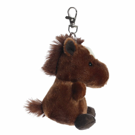 Truffle Brown Horse 4" Clip-On Bag Charm | Aurora World