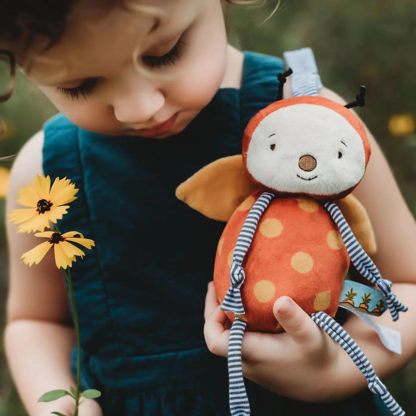 Girlbug plush with child by Bunnies by the Bay