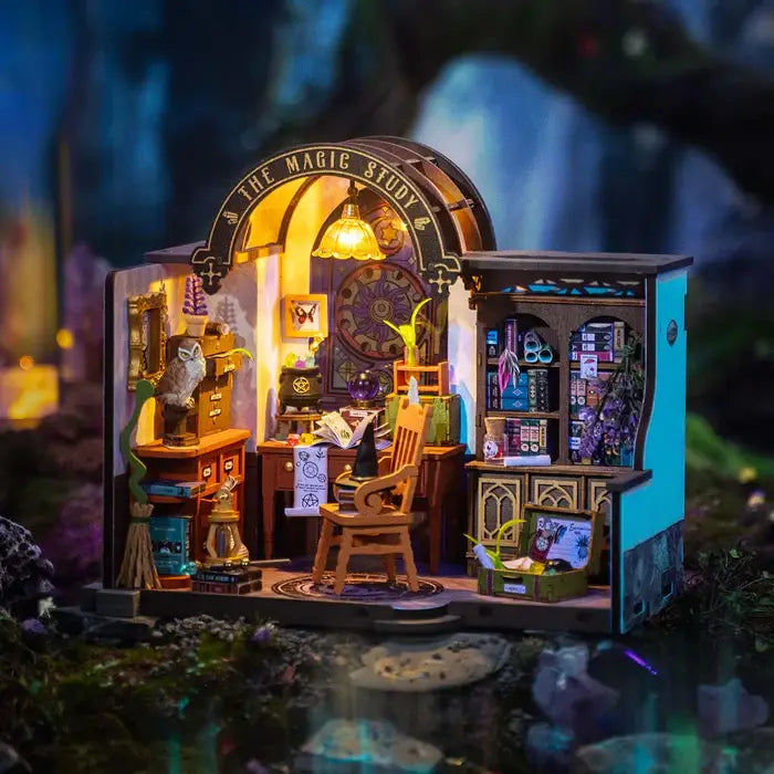 The Magic Study DIY Miniature House Kit | Robotime
