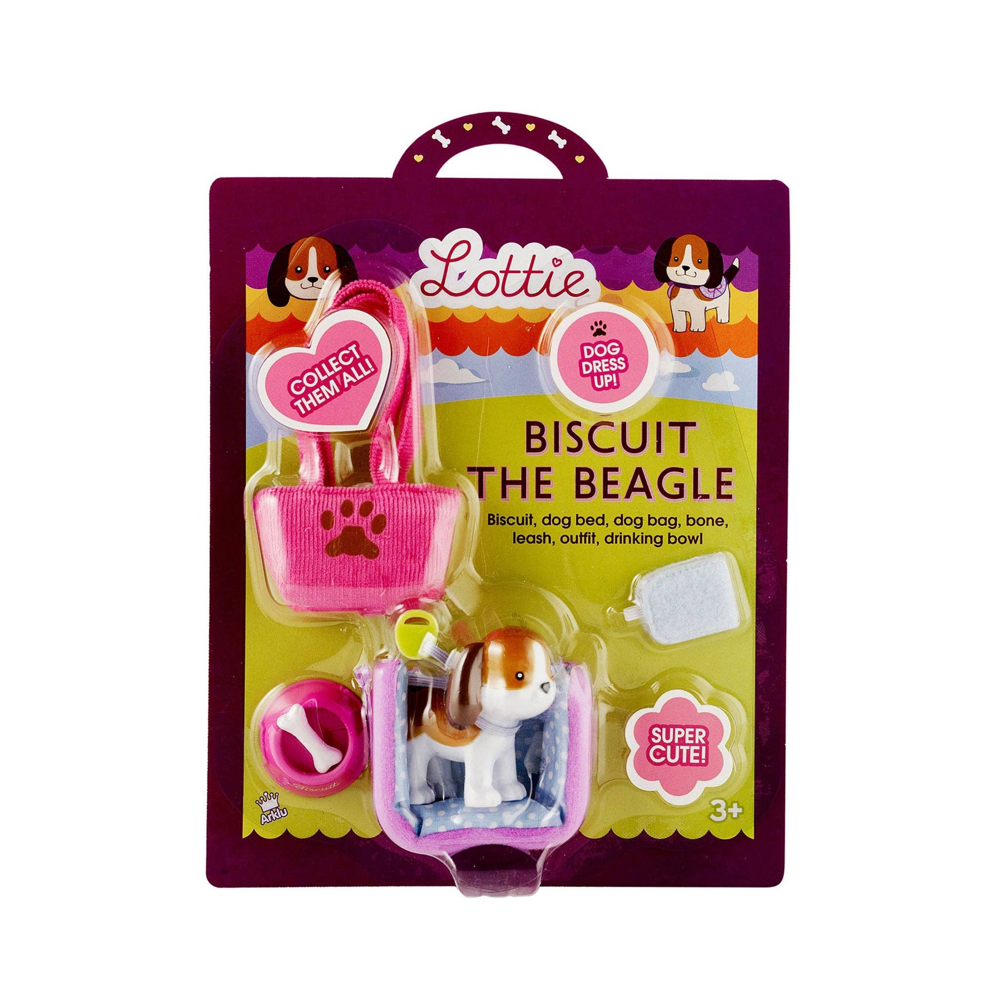 Lottie Dolls Biscuit the Beagle doll with dog