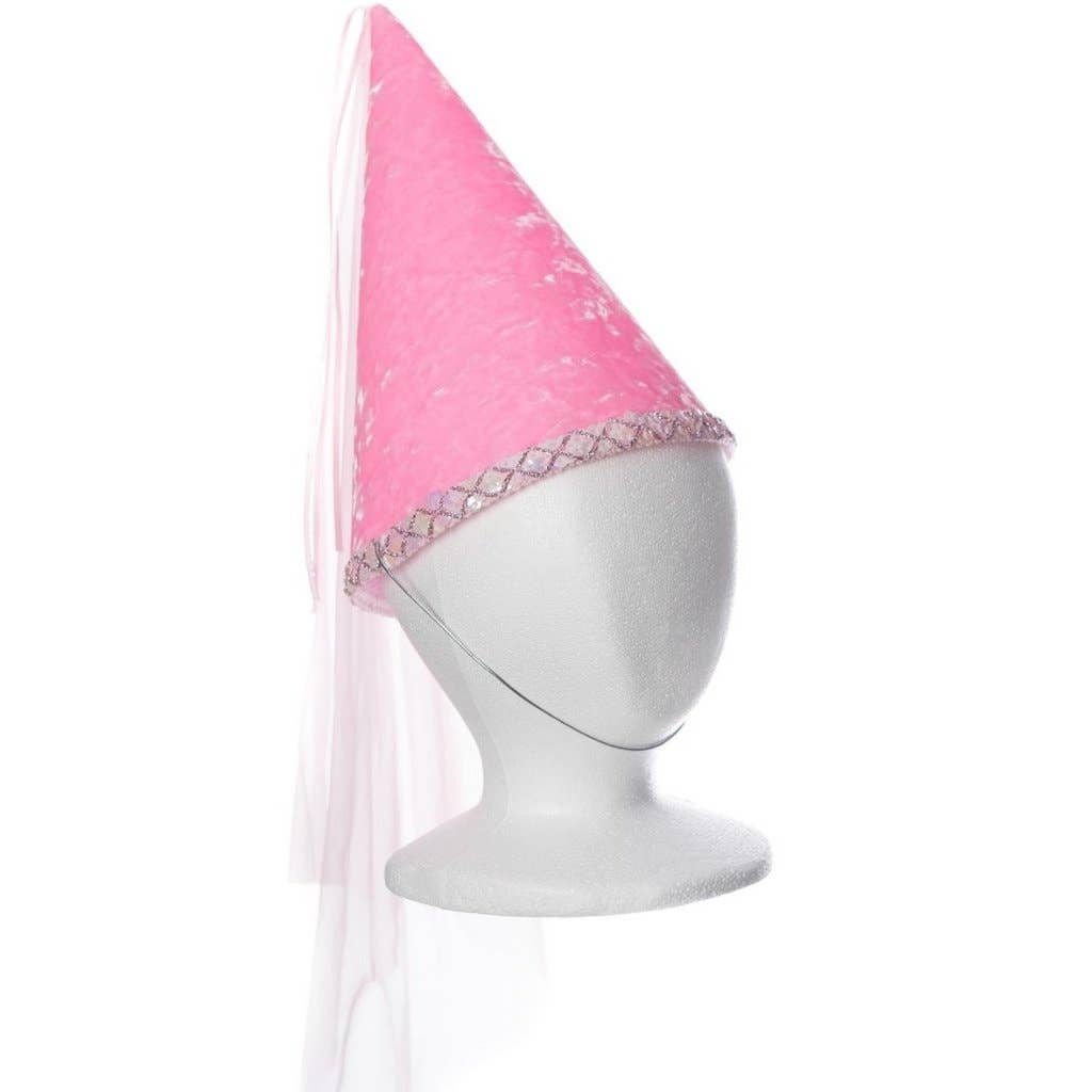 Candy pink fairy princess hat with sequin trim by Fairy Finery