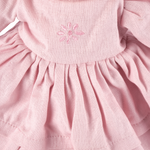 Priscy blonde doll white linen dress by Tikiri Toys