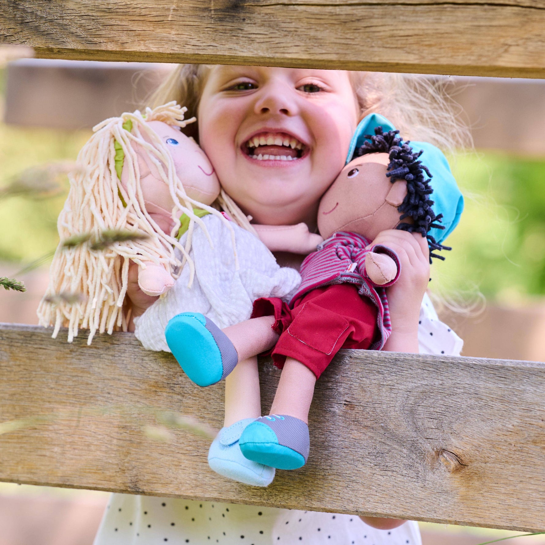 William soft doll box side by HABA USA