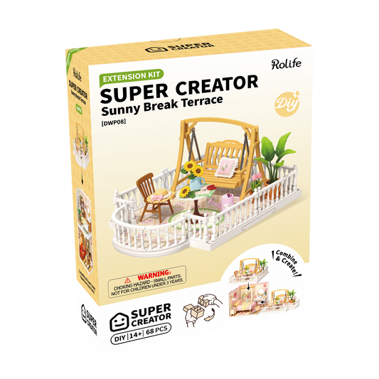 Sunny Break Terrace DIY Miniature House Kit | Robotime