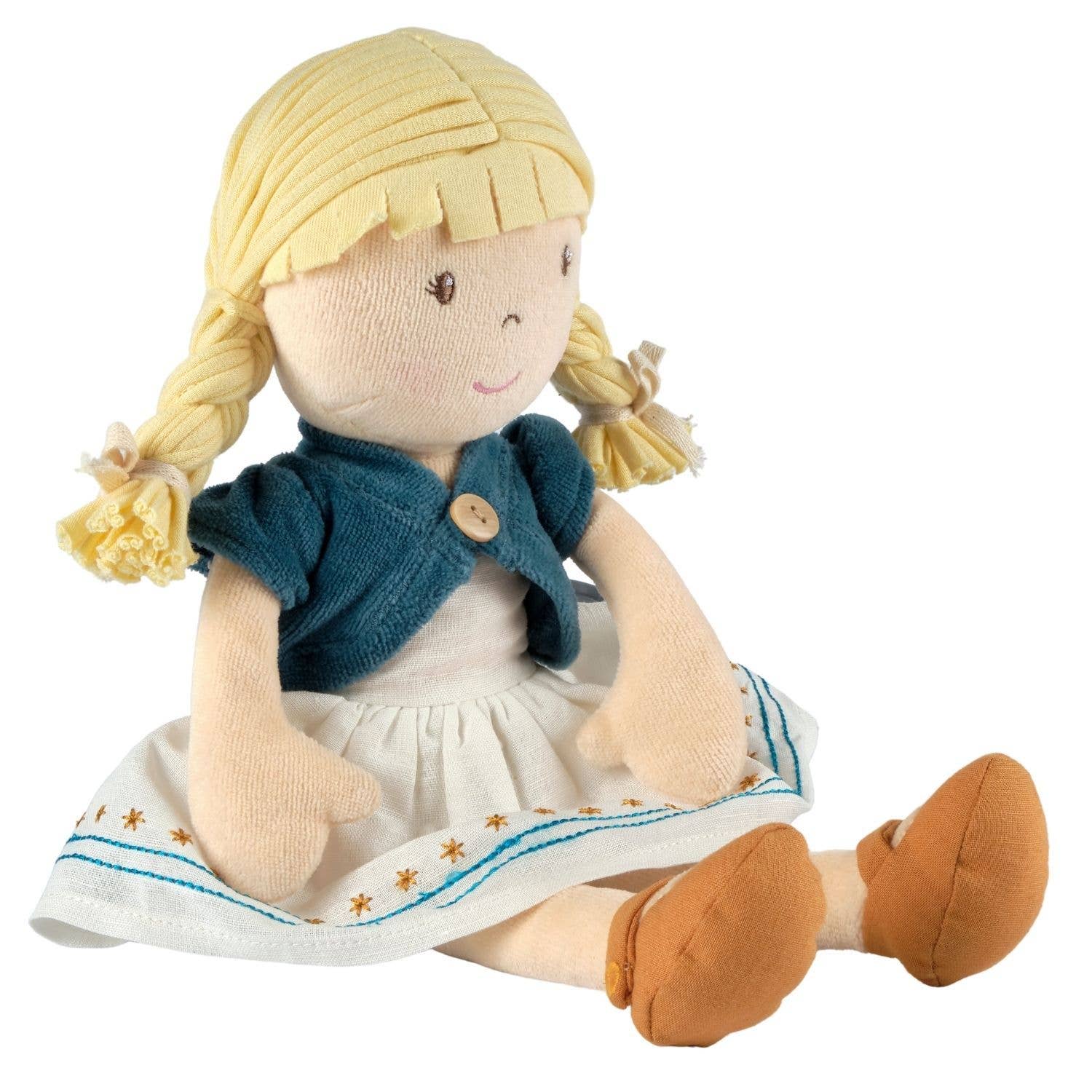 Lily organic doll back view by Tikiri Toys