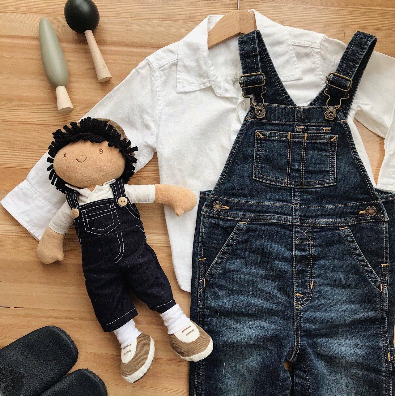 Joe soft doll full view by Tikiri Toys