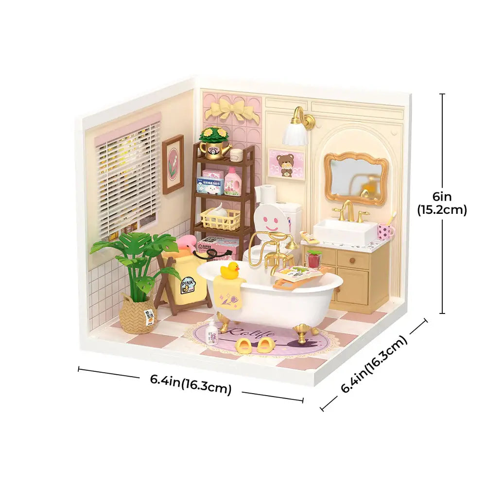 Pop Bubble Bathroom DIY Miniature House Kit | Robotime