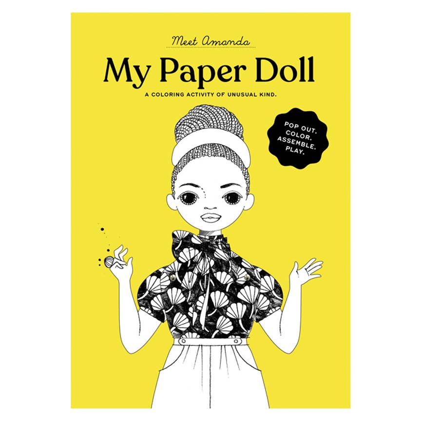 Amanda Paper Doll Kit for Coloring and Assembly | Of Unusual Kind