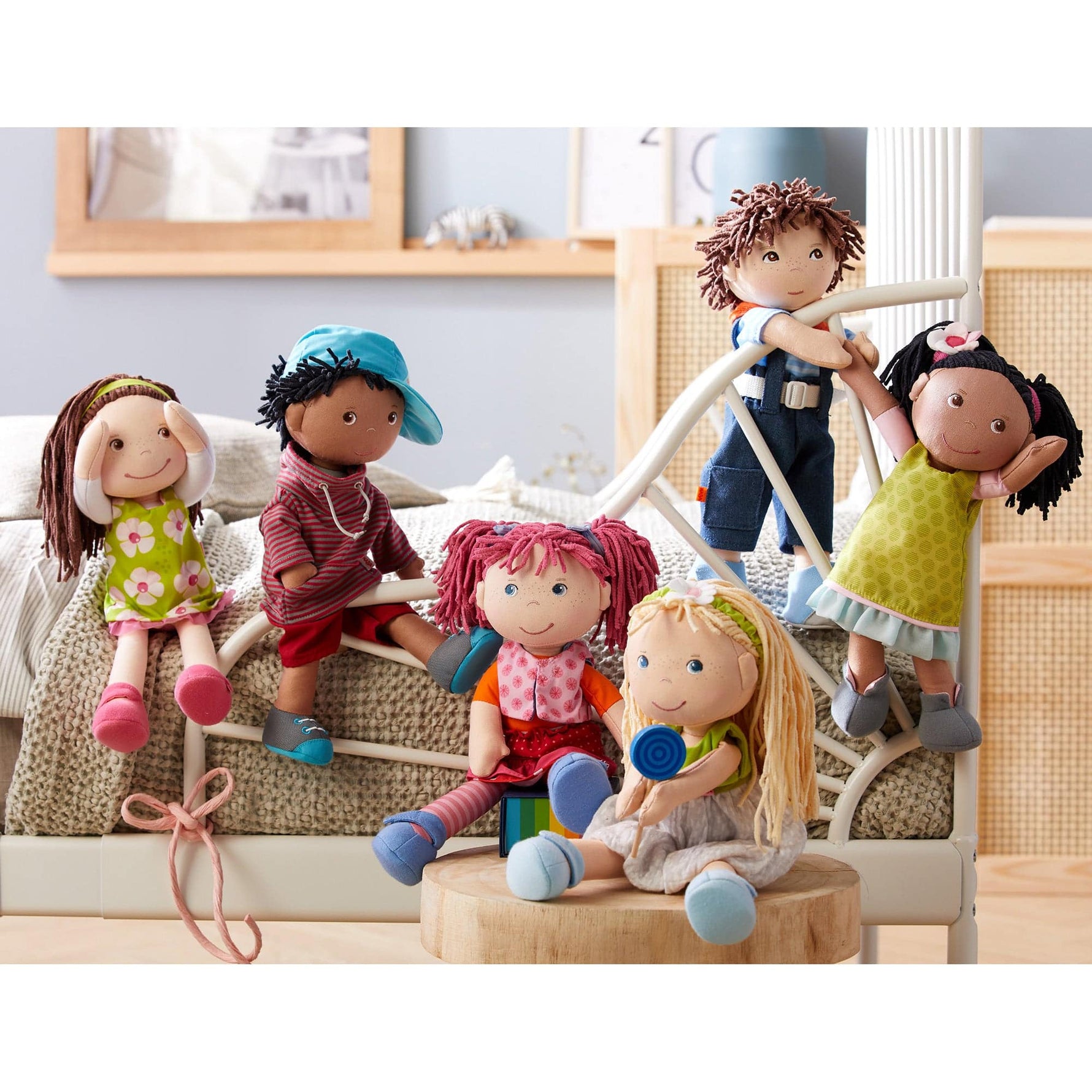 William soft doll back view by HABA USA
