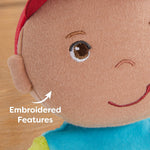 Snug Up Gabriel soft doll close-up by HABA USA
