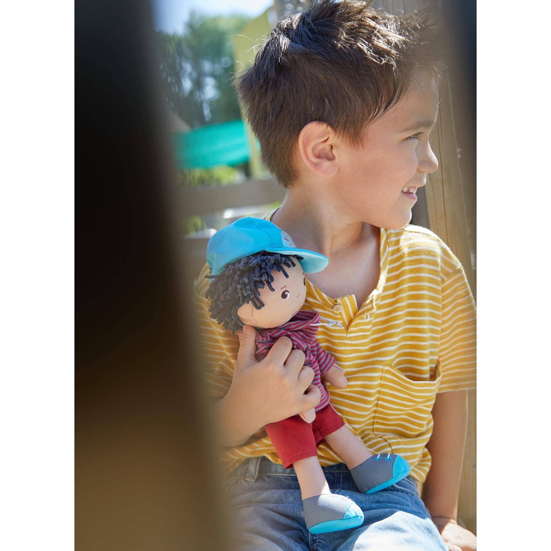 William soft doll packaging by HABA USA
