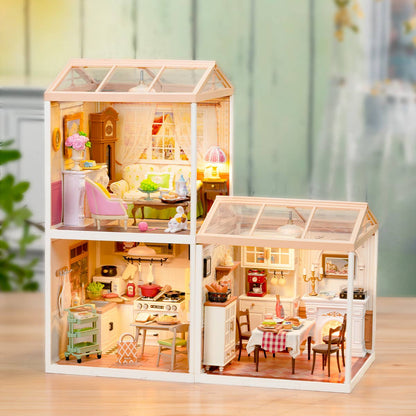 Holiday Tea Time DIY Miniature House Kit | Robotime