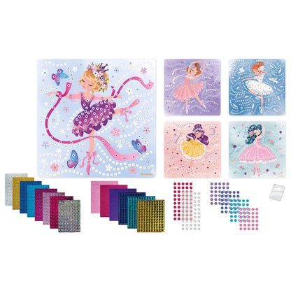 Mosaic Ballerina Princesses Sticker Fun Art Kit | Sycomore