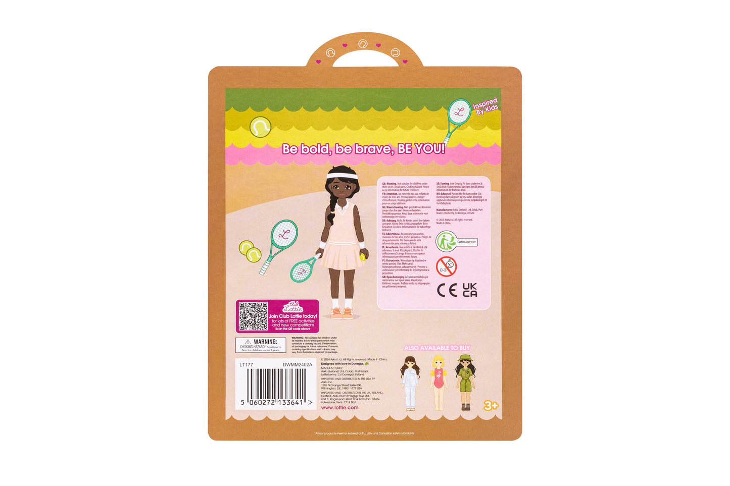 Lottie Dolls - Tennis Club - Kids Fashion Doll Outfit (Ages 4 - 9)
