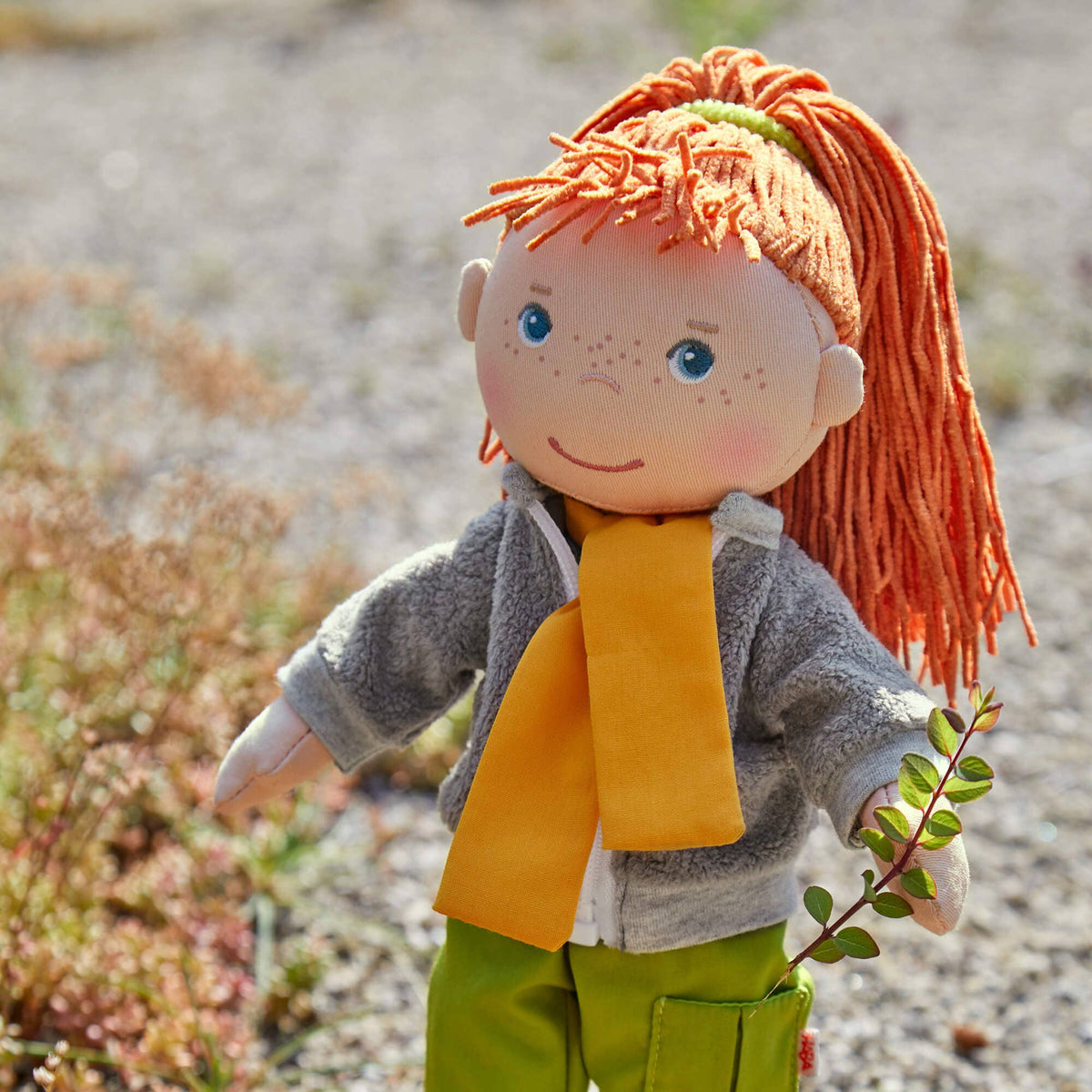 Soley soft doll sitting by HABA USA