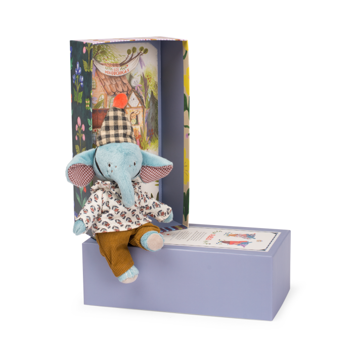 Moulin Roty- The Minouchkas- Pablo the Elephant 10" Plush Toy
