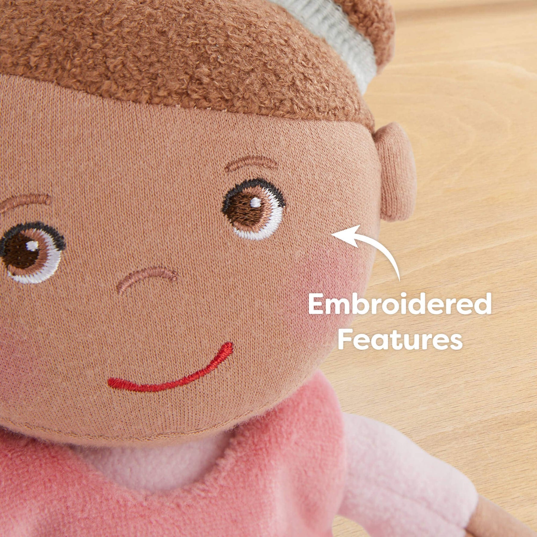 Snug Up Camilla soft doll close-up by HABA USA