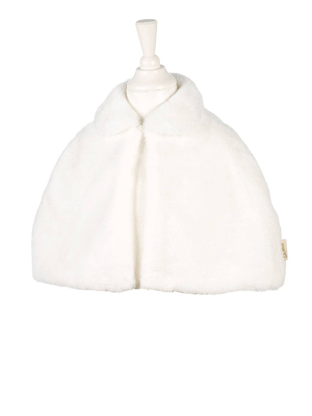 White Faux Fur Cape for kids size 5-7 years | Souza!
