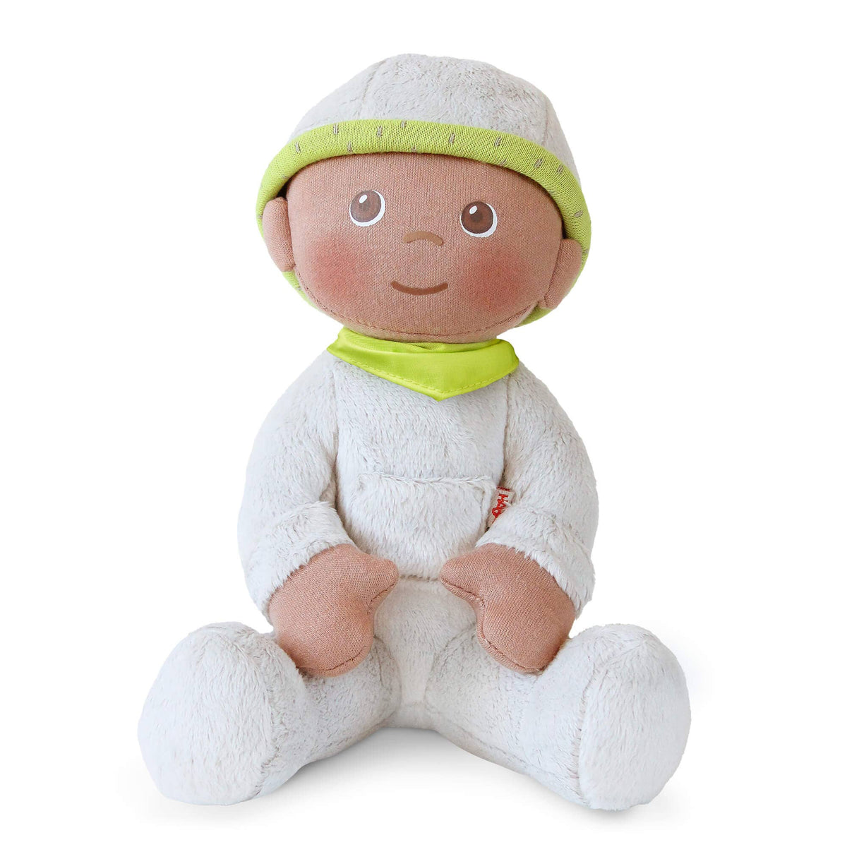 My First Snug Up Ollie baby doll 8" white outfit by HABA USA