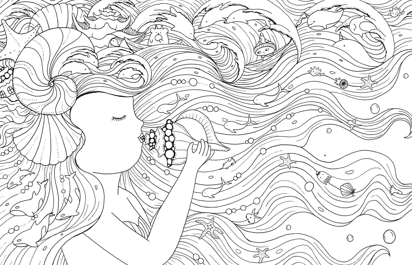 A Million Mermaids Coloring Book | Hachette Book Group