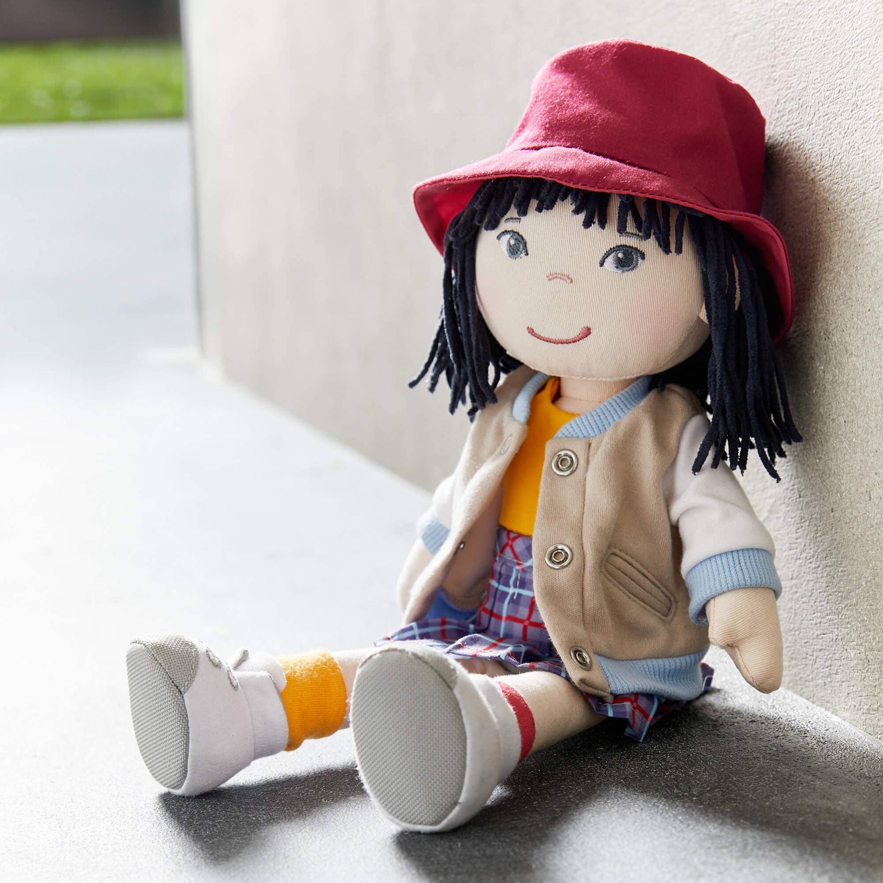 Yuki soft doll back view by HABA USA