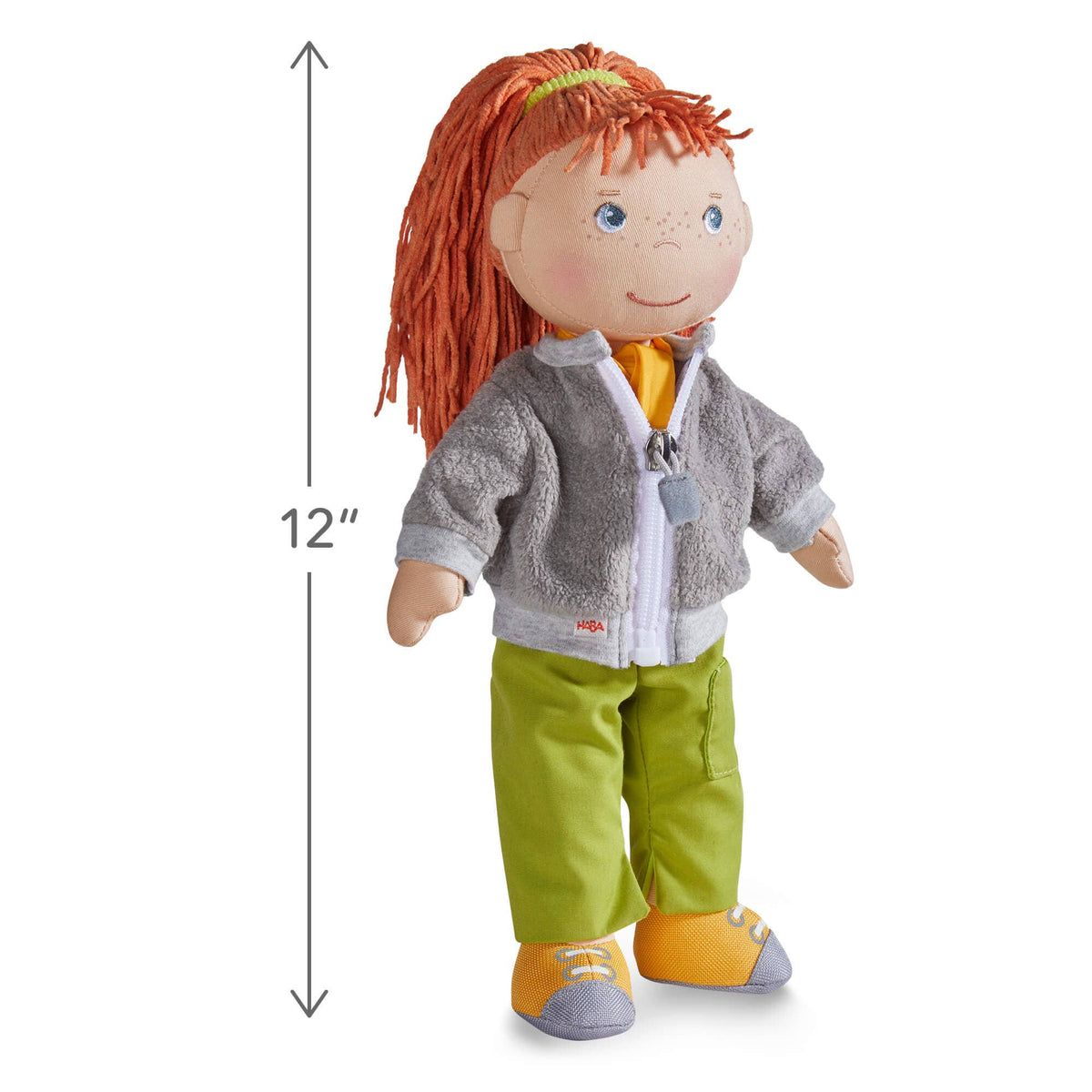 Soley soft doll side view by HABA USA