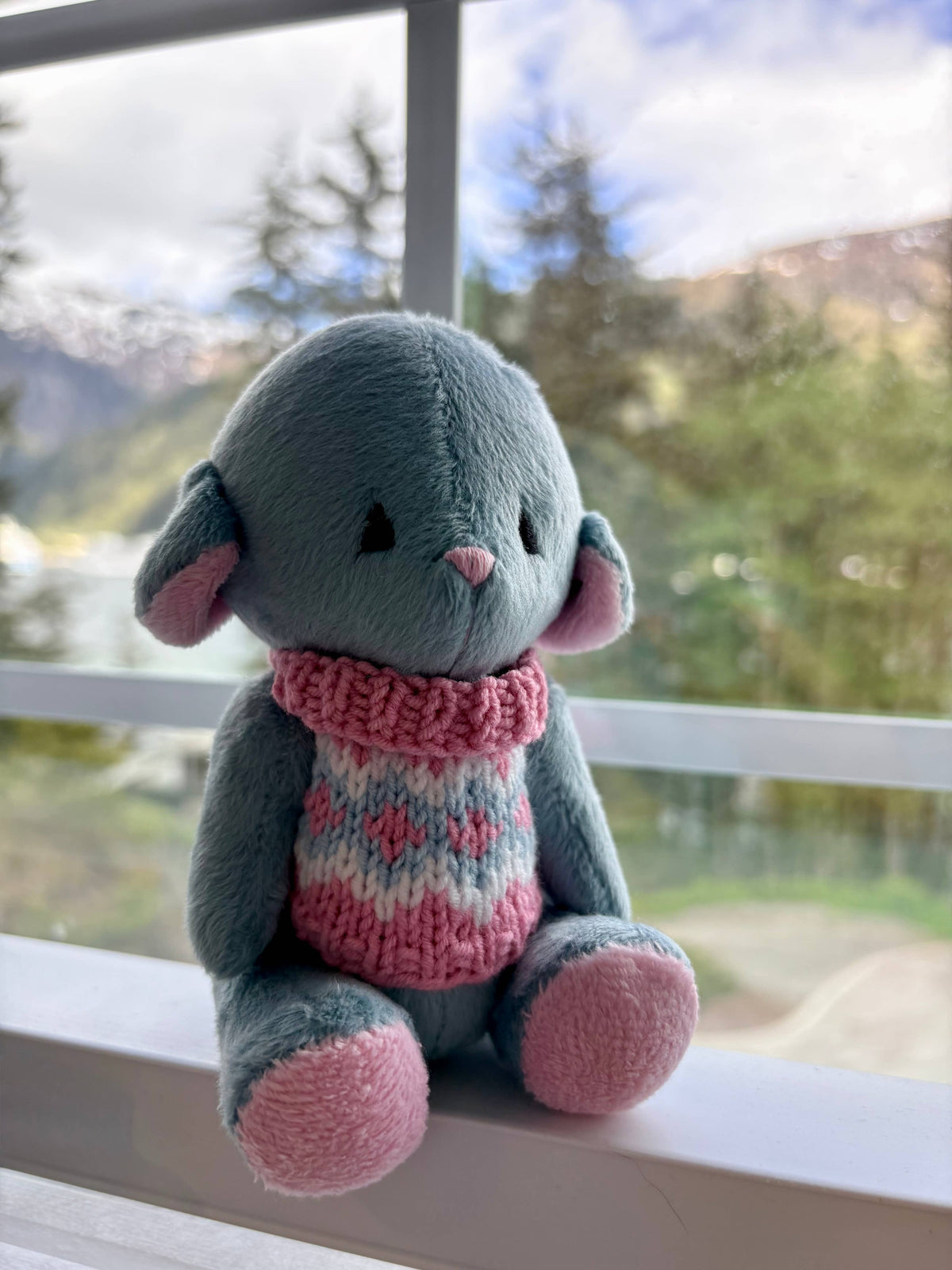 Frank and Bubby 6" Mouse in Sweater Plush- Heirloom Toy
