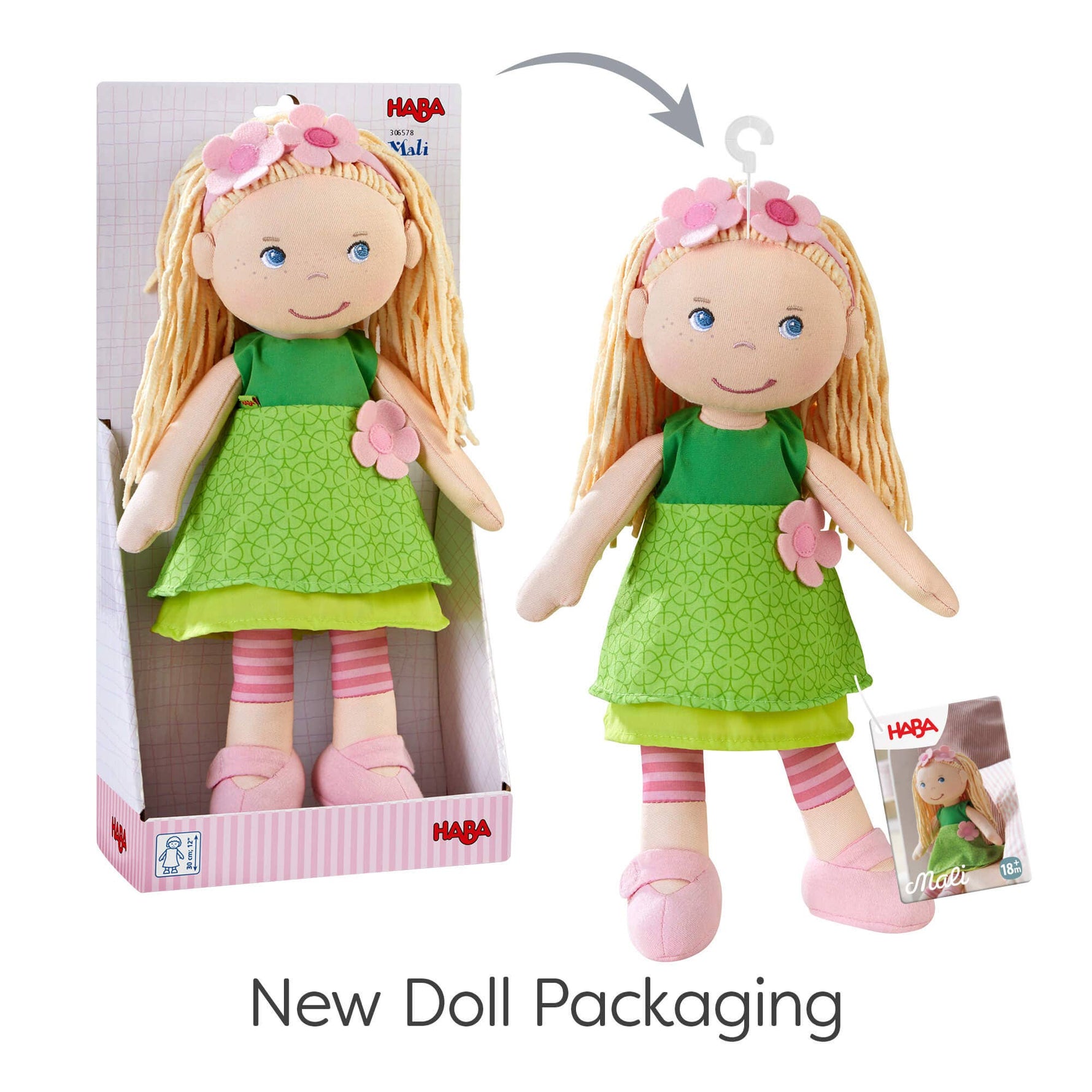 Mali soft doll packaging by HABA USA
