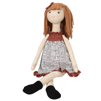 Tikiri Toys LLC - Amber Doll in Black & White Printed Dress
