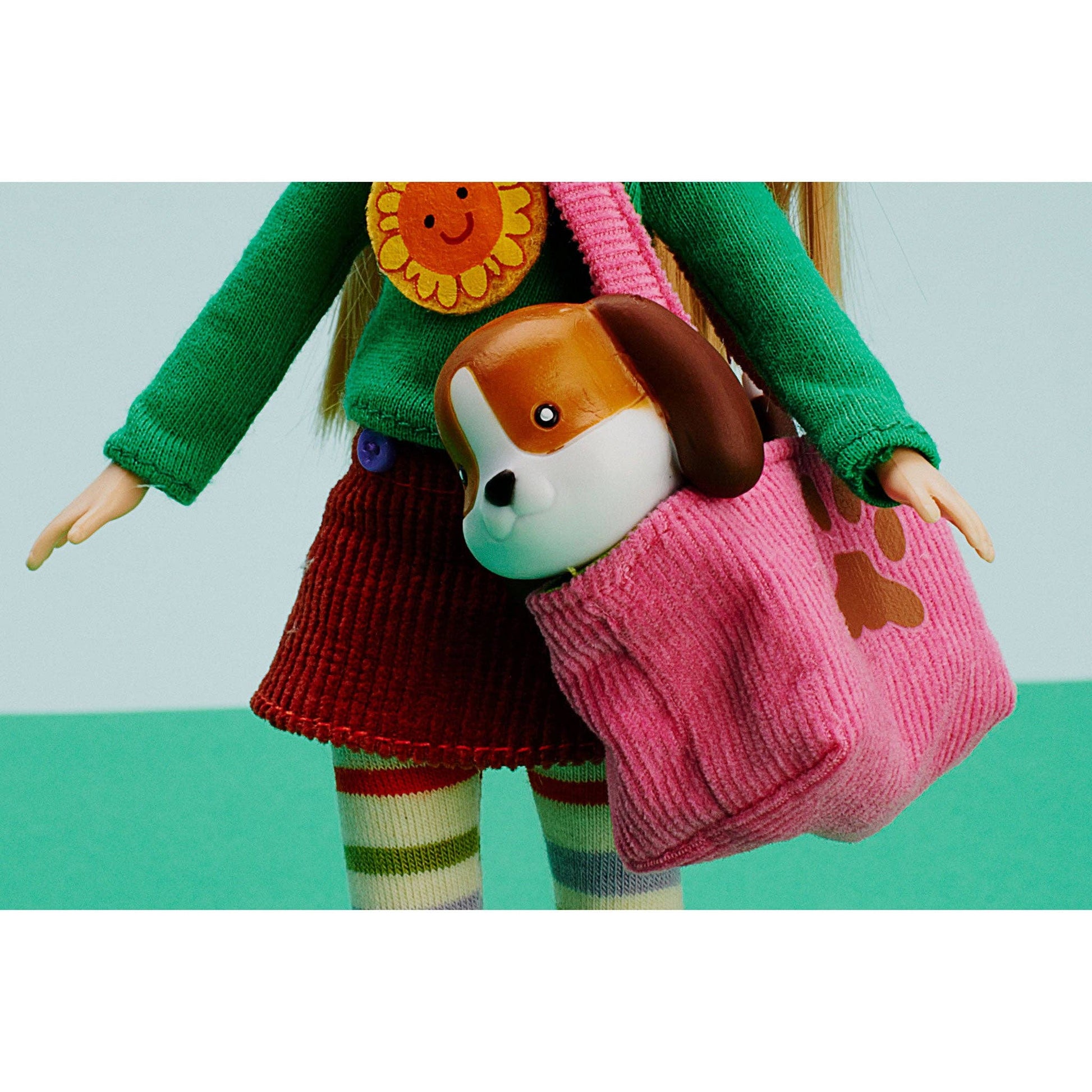 Lottie Dolls Biscuit the Beagle doll back view