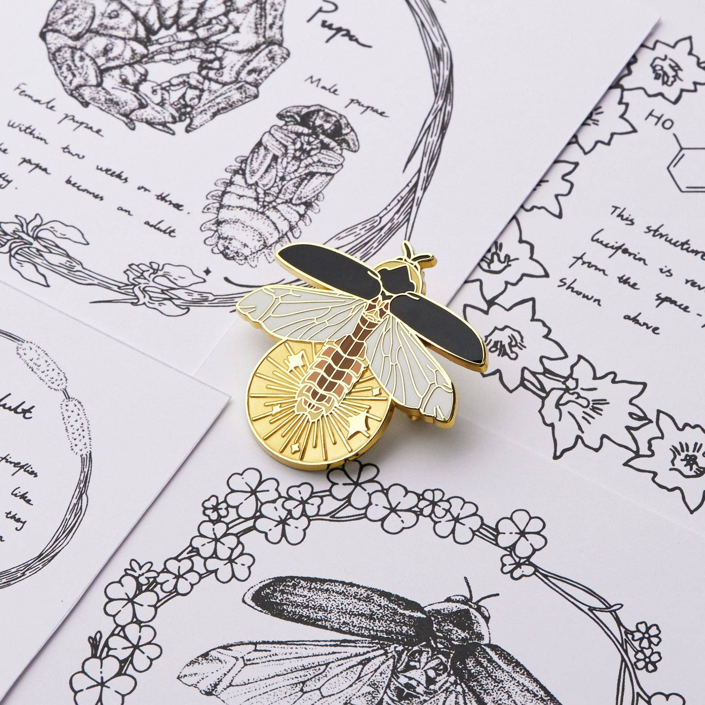 Daparo Glow-in-the-Dark Enamel Pins "Yunnan Firefly" | Vermillion Collection