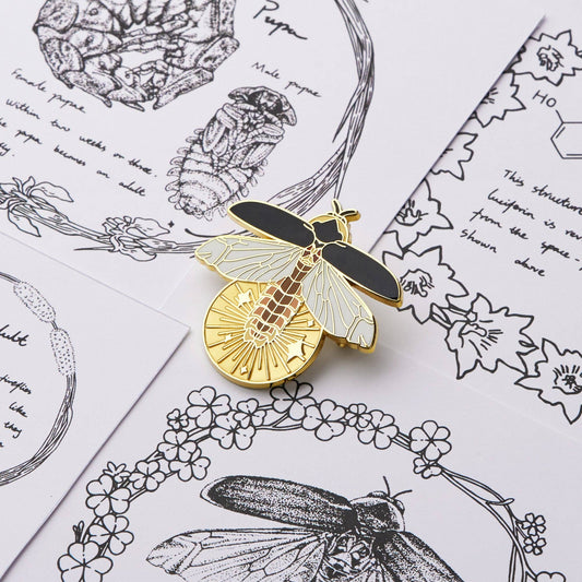 Daparo Glow-in-the-Dark Enamel Pins "Yunnan Firefly" | Vermillion Collection