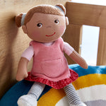 Snug Up Camilla soft doll back view by HABA USA