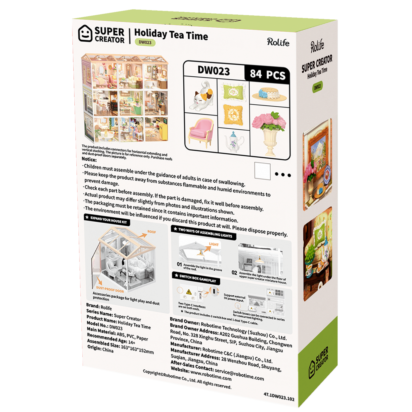 Holiday Tea Time DIY Miniature House Kit | Robotime