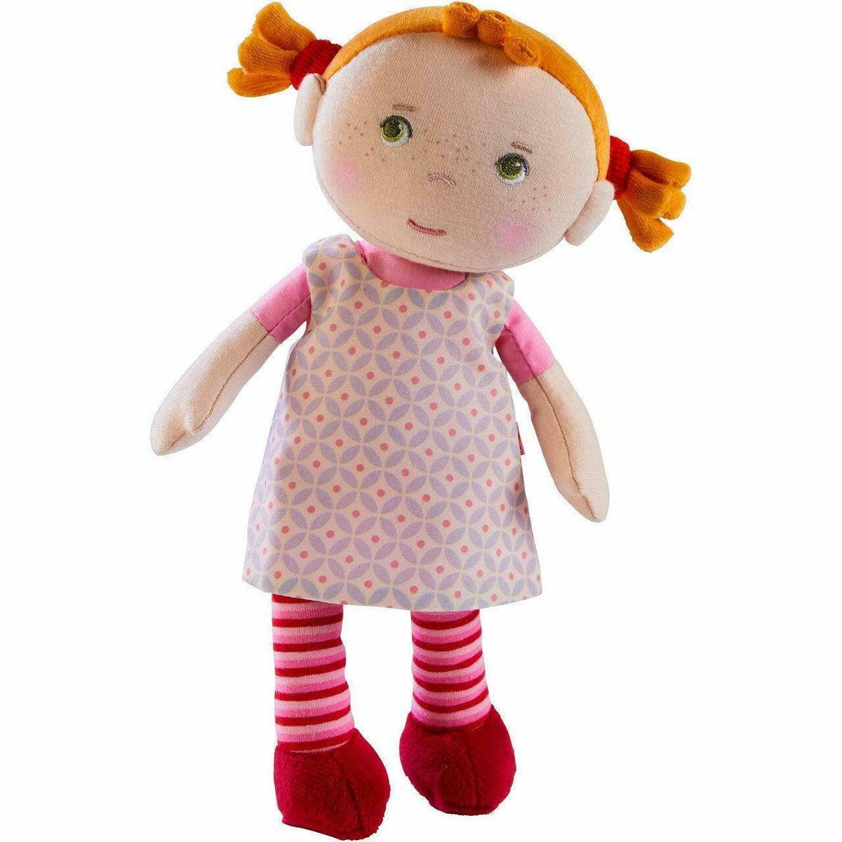Snug Up Roya soft doll 12" pink dress by HABA USA