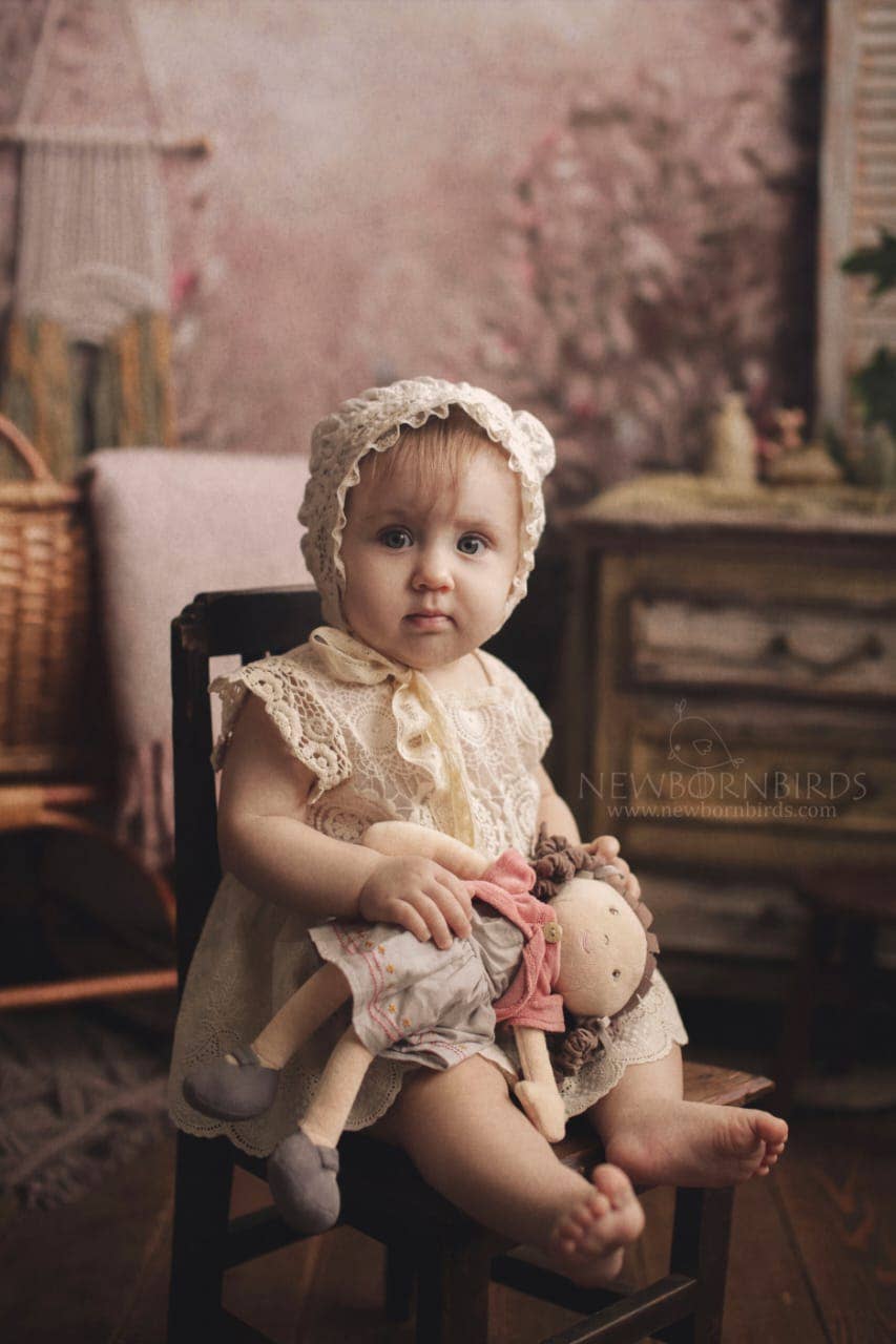 Rose organic doll side view by Tikiri Toys