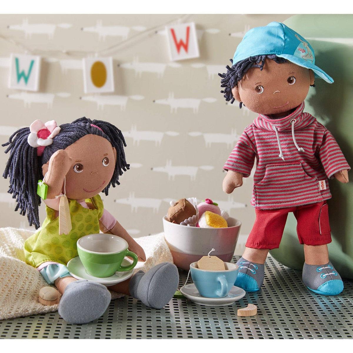 William soft doll side view by HABA USA