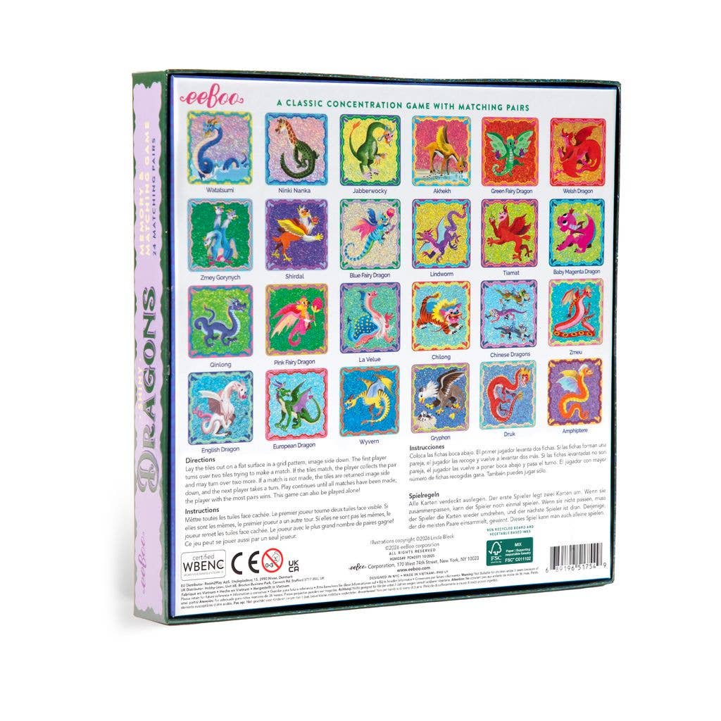 Dragons Shiny Memory & Matching Game | eeBoo