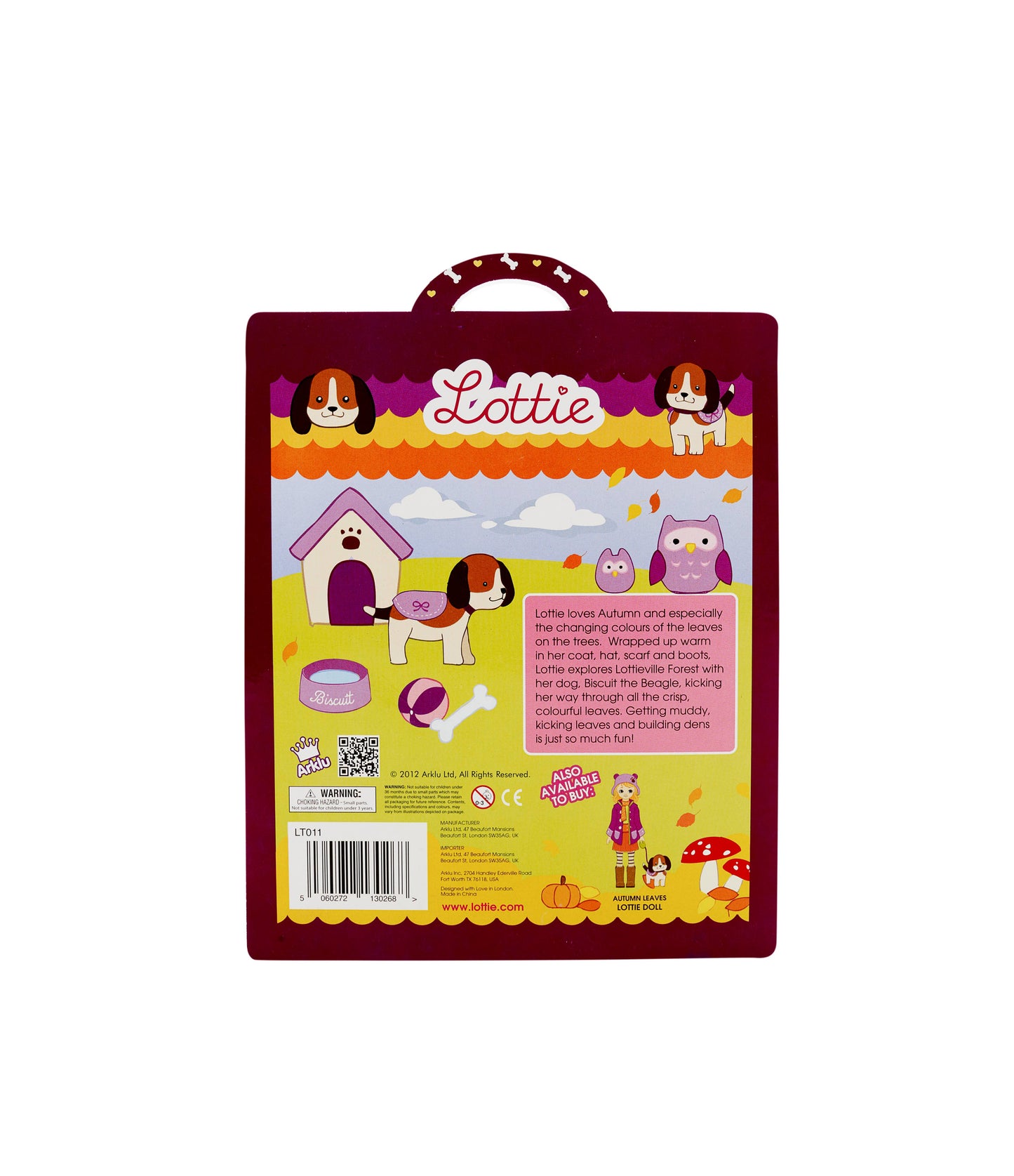 Lottie Dolls Biscuit the Beagle doll close-up