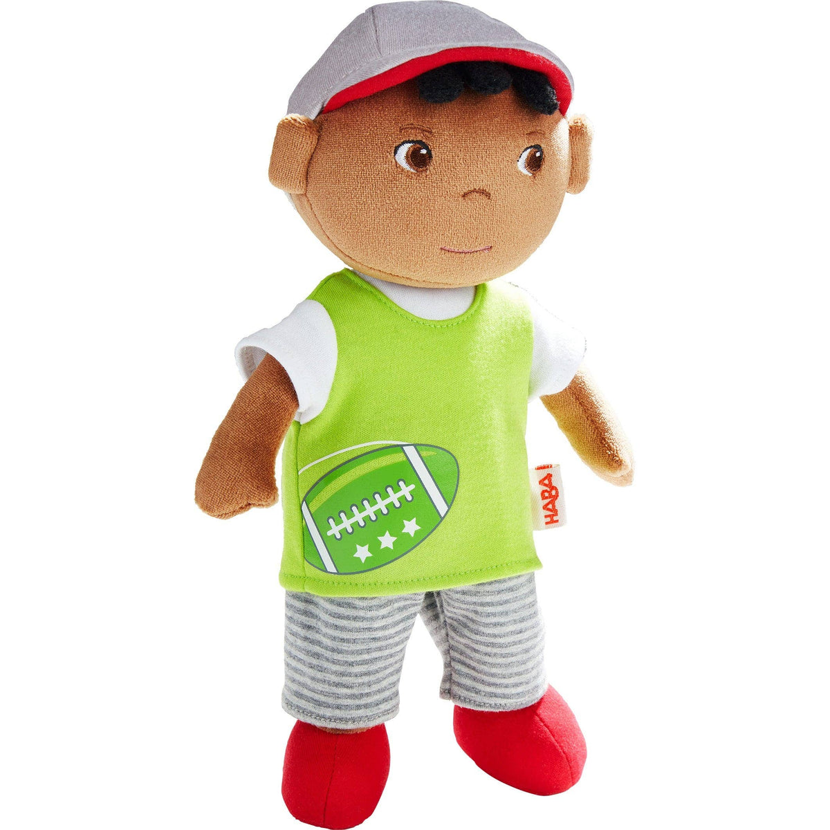 Snug Up Mason soft doll back view by HABA USA