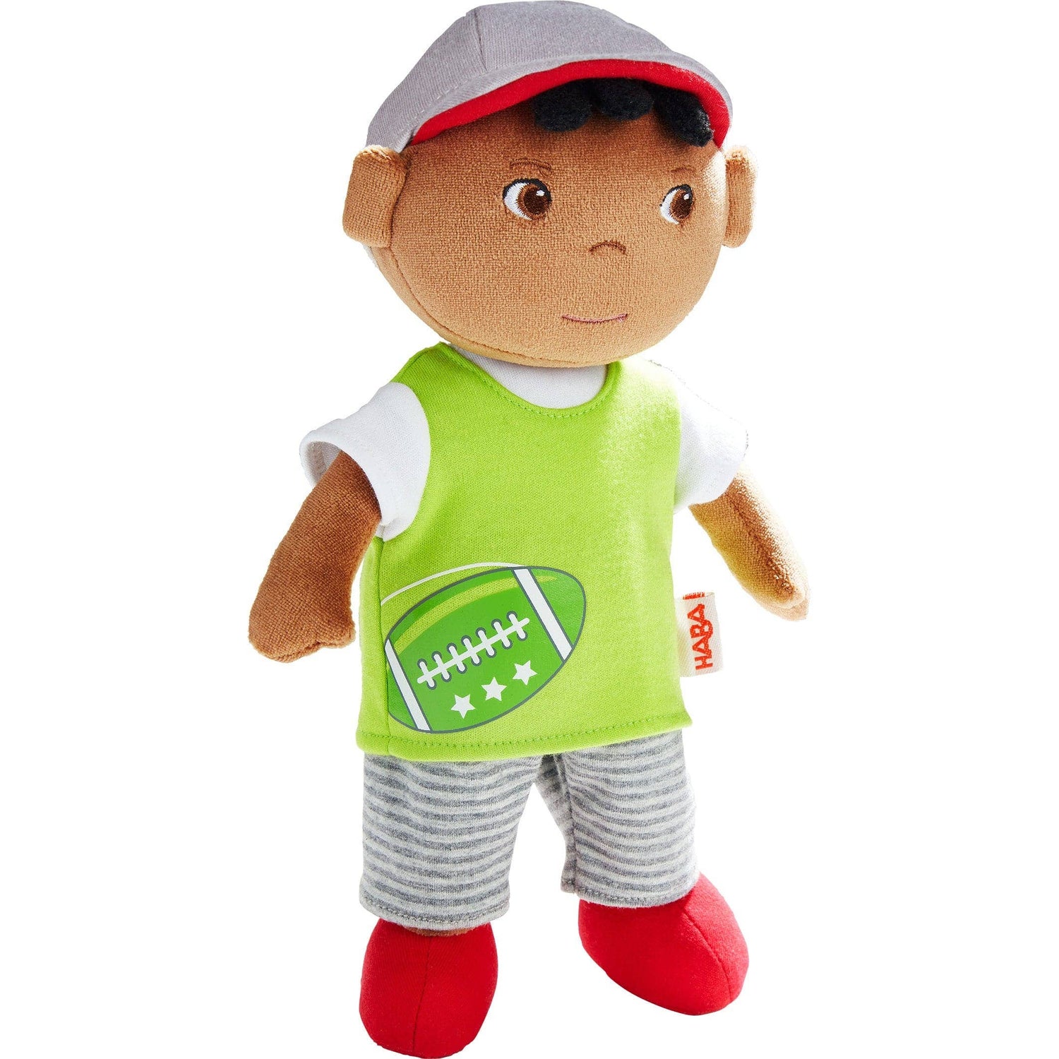 Snug Up Mason soft doll back view by HABA USA