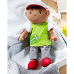 Snug Up Mason soft doll side view by HABA USA