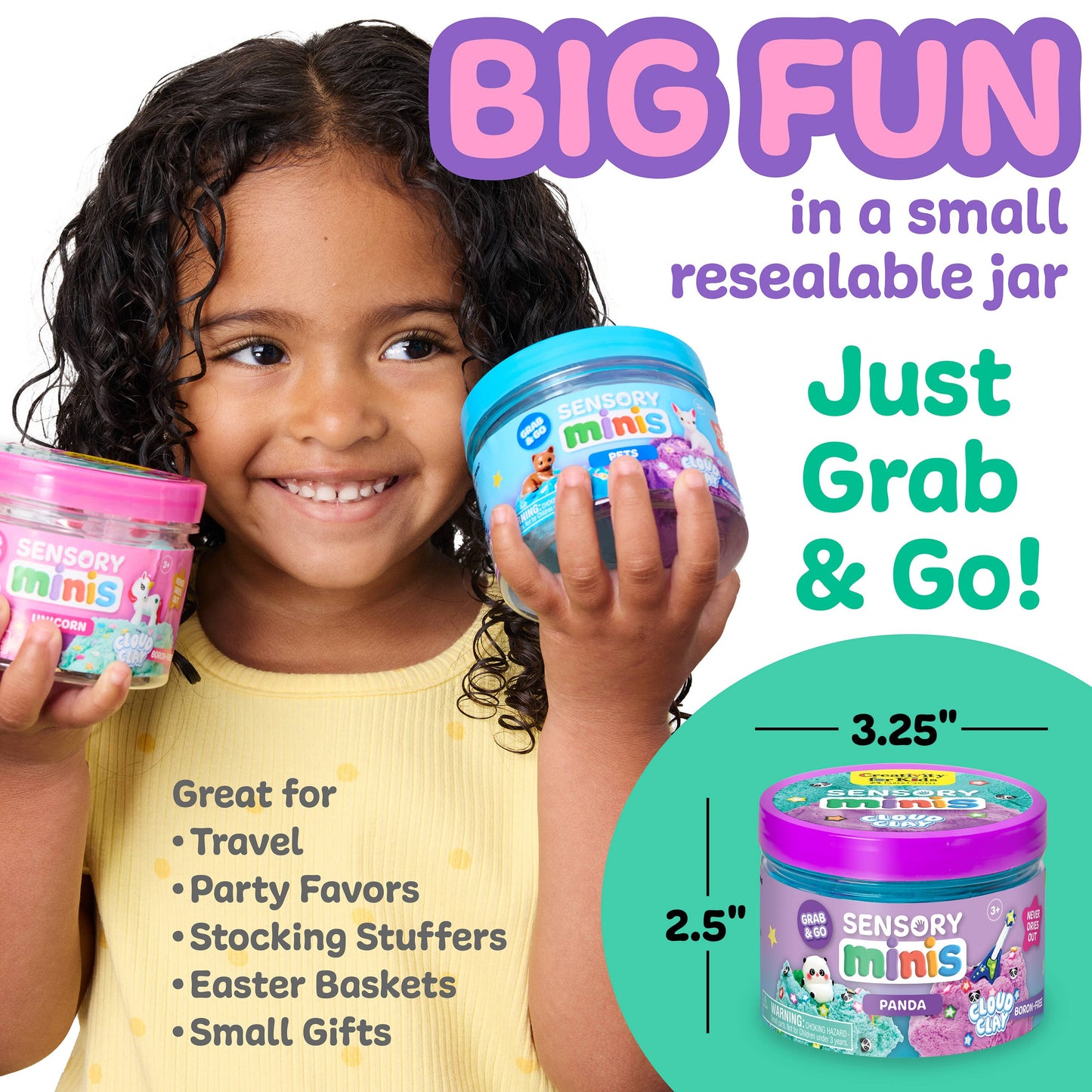 Sensory Mini Play Kit Jar with Cloud Clay: Panda Theme | Faber-Castell / Creativity for Kids