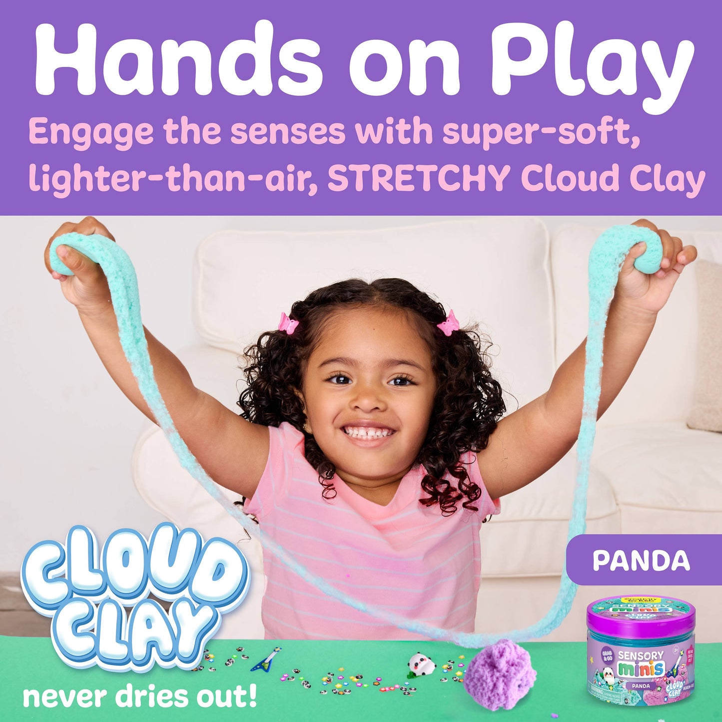 Sensory Mini Play Kit Jar with Cloud Clay: Panda Theme | Faber-Castell / Creativity for Kids