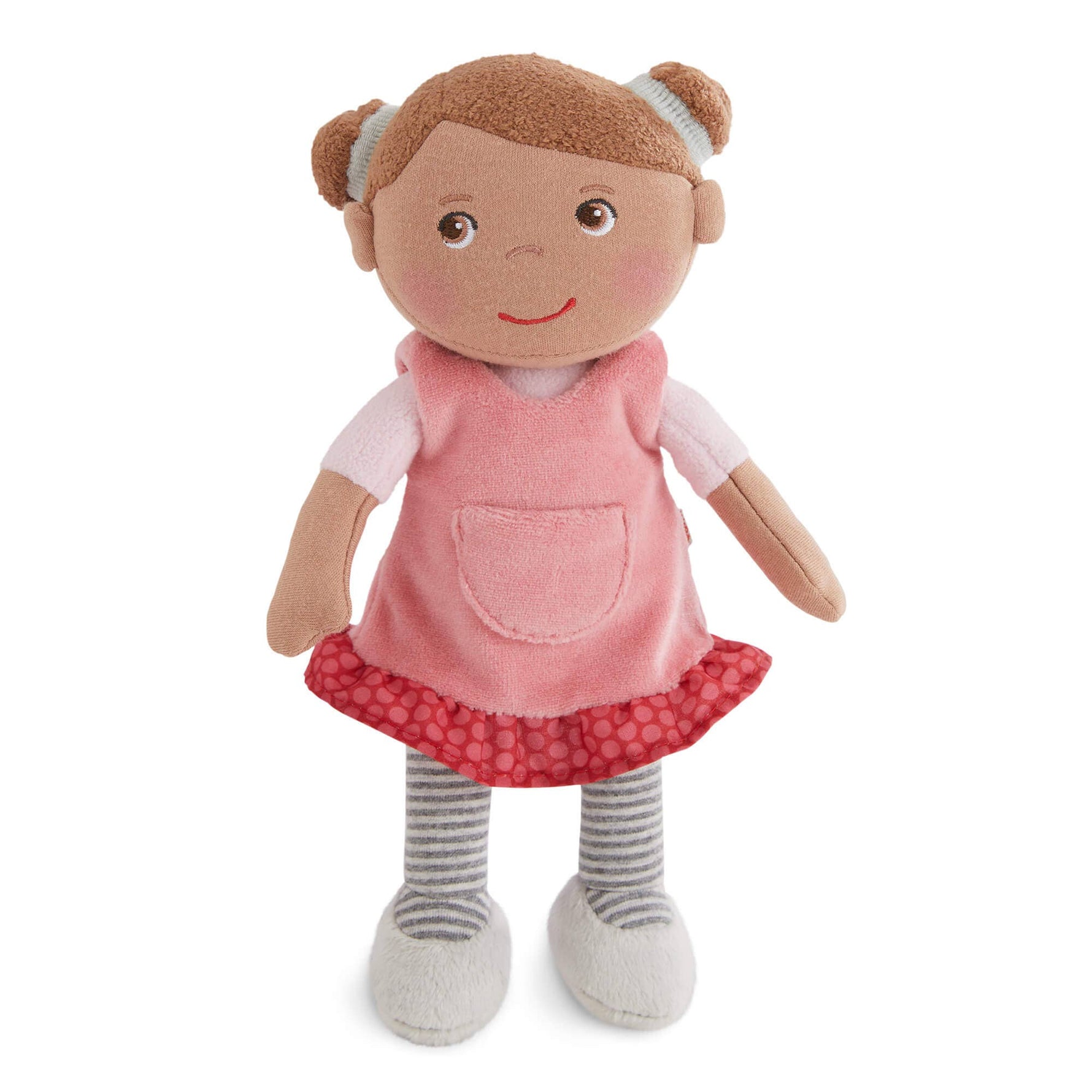 Snug Up Camilla soft doll 11" pink dress by HABA USA