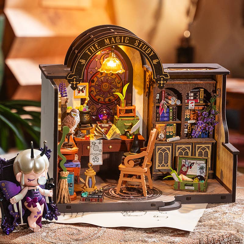 The Magic Study DIY Miniature House Kit | Robotime
